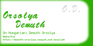 orsolya demuth business card